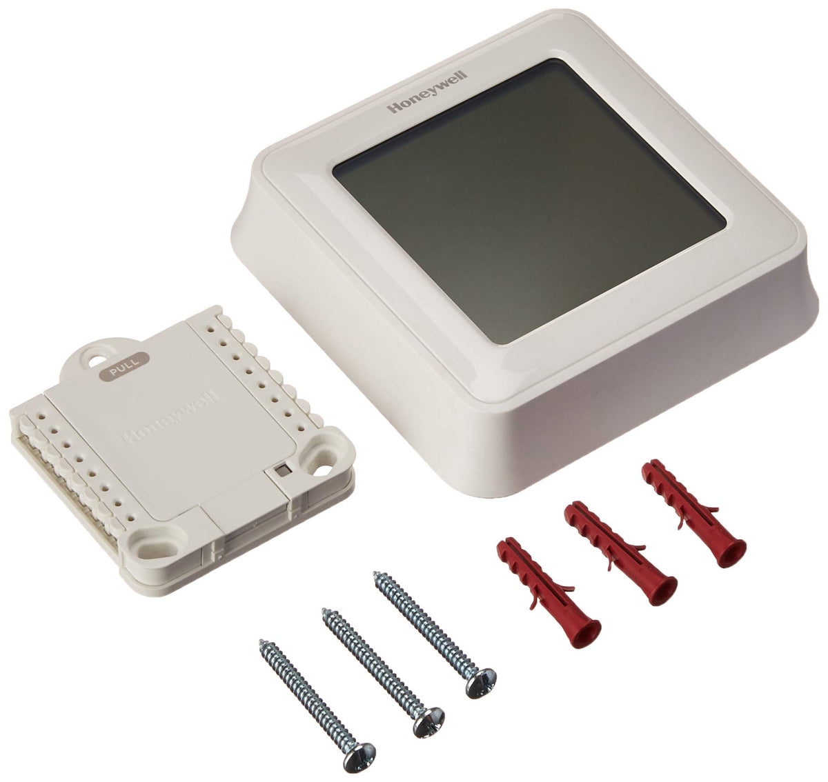 Honeywell Home RTH8560D package includes thermostat and receiver for easy setup