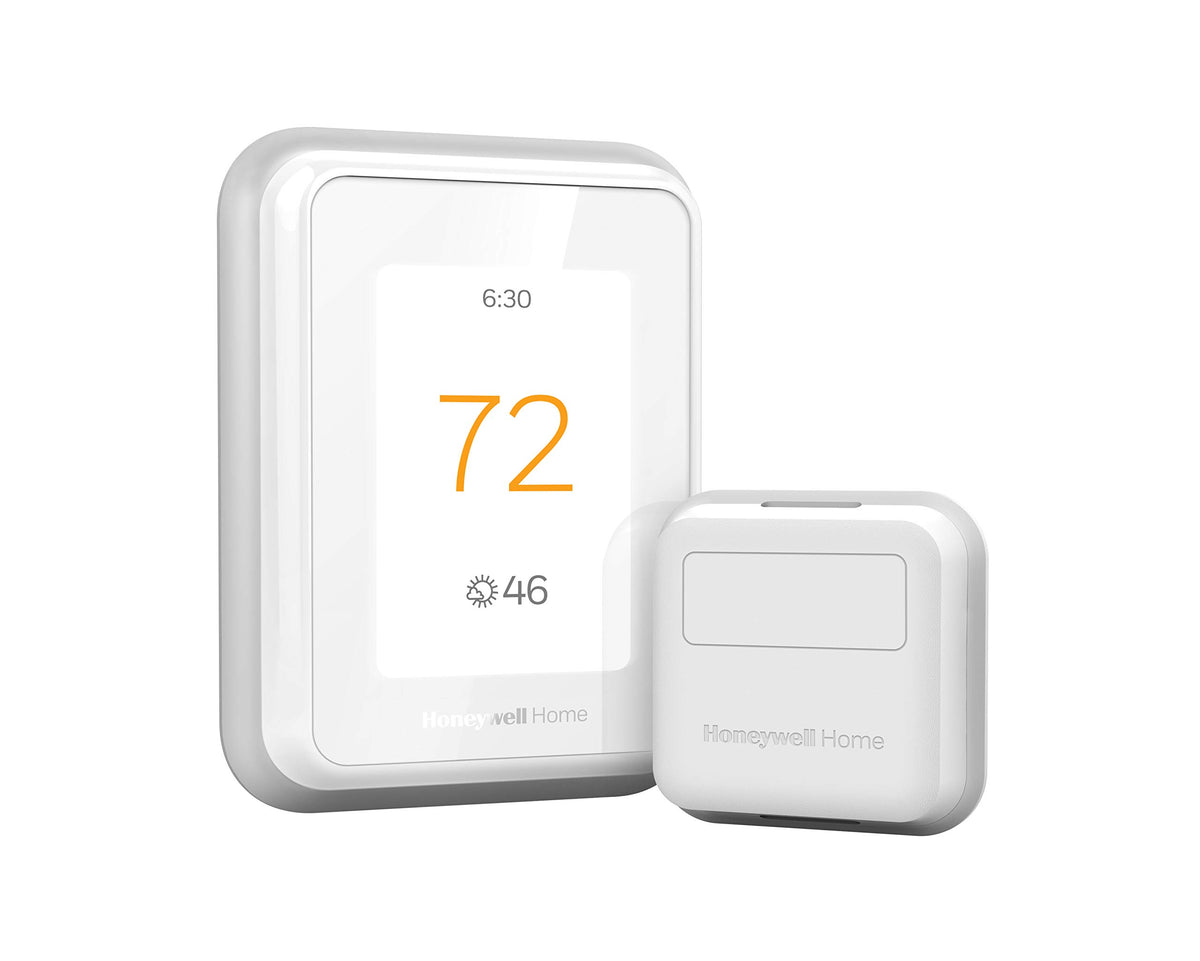 Honeywell Home T9 front view with crisp display for quick temperature control and scheduling.