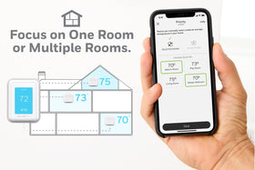 Honeywell Home T9 touchscreen display enables intuitive setup and daily adjustments.