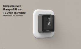 Adapts Honeywell Home THP2400A1080 to a 2x4 box for flexible mounting.