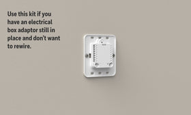 Honeywell Home kit contents: cover plate, adaptor, screws.