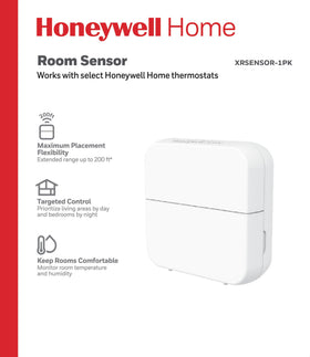 Honeywell Home X Series Sensor range showcases broad coverage from the thermostat.