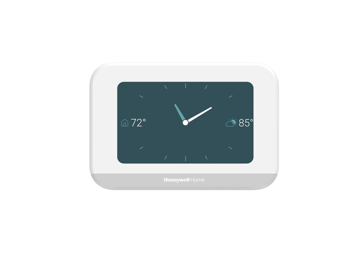 Honeywell Home X7B display close-up with customizable color and style options for a modern home.