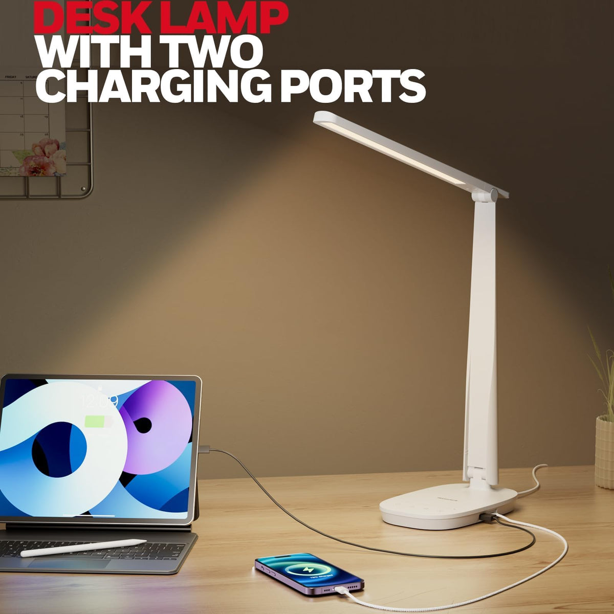 Honeywell HWT-H2 dual USB-A+C ports charge devices at your desk