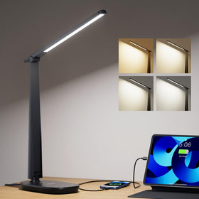 Honeywell LED Desk Lamp with base and adjustable arm for steady, comfortable lighting.