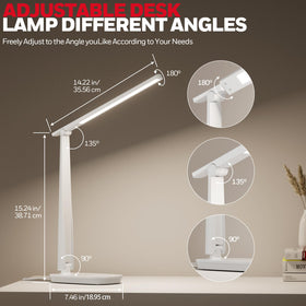 Honeywell LED desk lamp foldable base saves space on small desks.