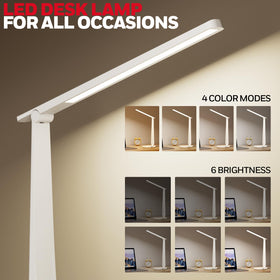 Honeywell LED desk lamp touch-control close-up highlighting easy brightness adjustments.
