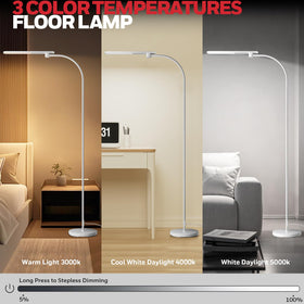 Honeywell LED floor lamp color temperature 3000-5000K adapts to mood.
