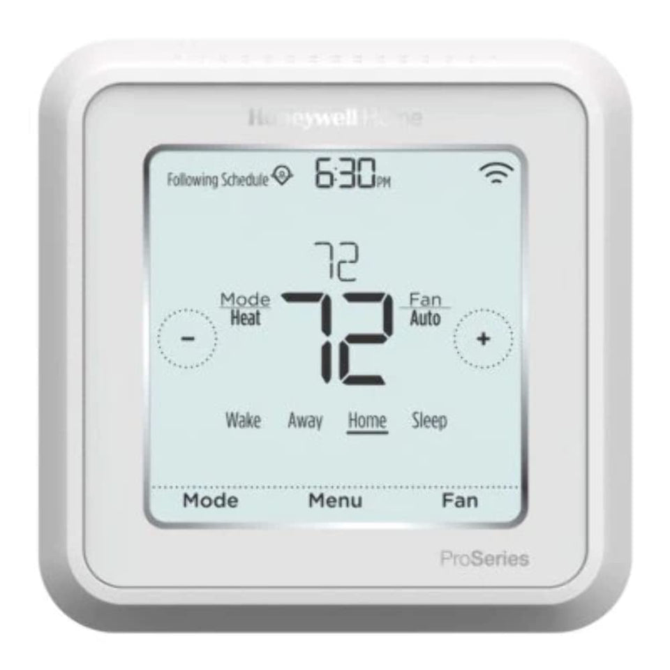 Honeywell Lyric T6 front view; compact design saves wall space.