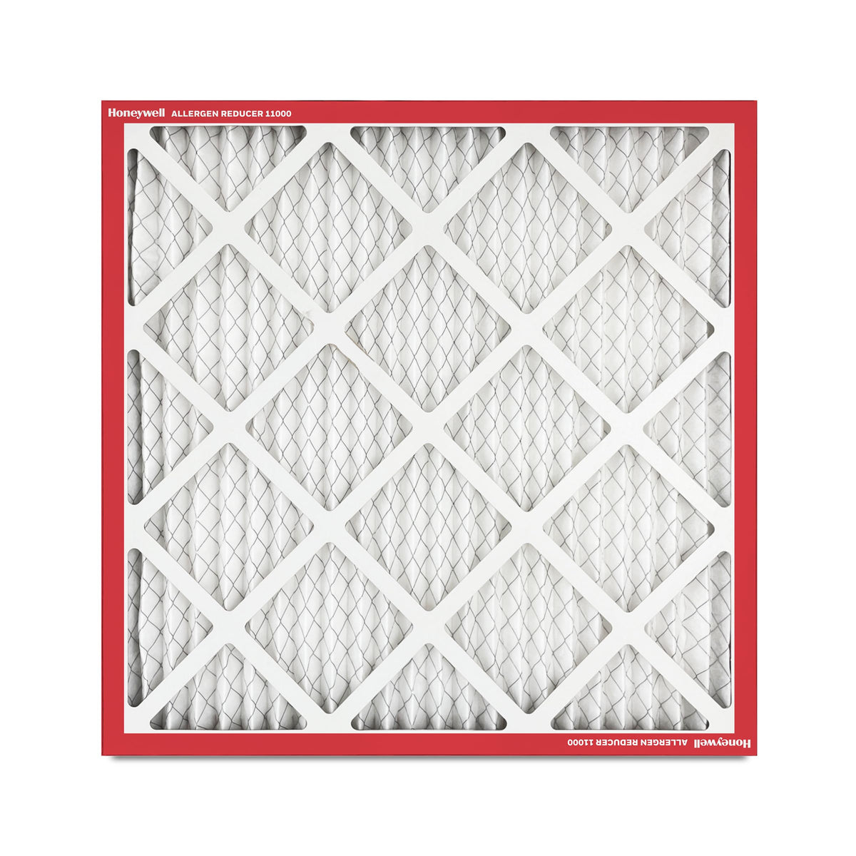 Honeywell MERV 11 packaging highlights durable pleated filter design