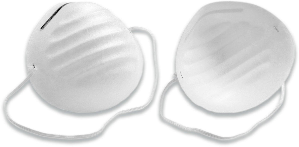 Honeywell nuisance dust mask with adjustable nose bridge for secure, comfortable fit.