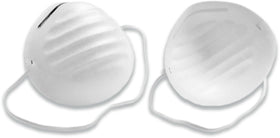 Honeywell nuisance dust mask with adjustable nose bridge for secure, comfortable fit.