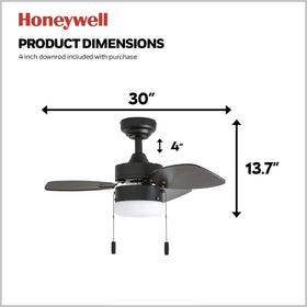 Honeywell Ocean Breeze dark brown chestnut blades in a stylish finish