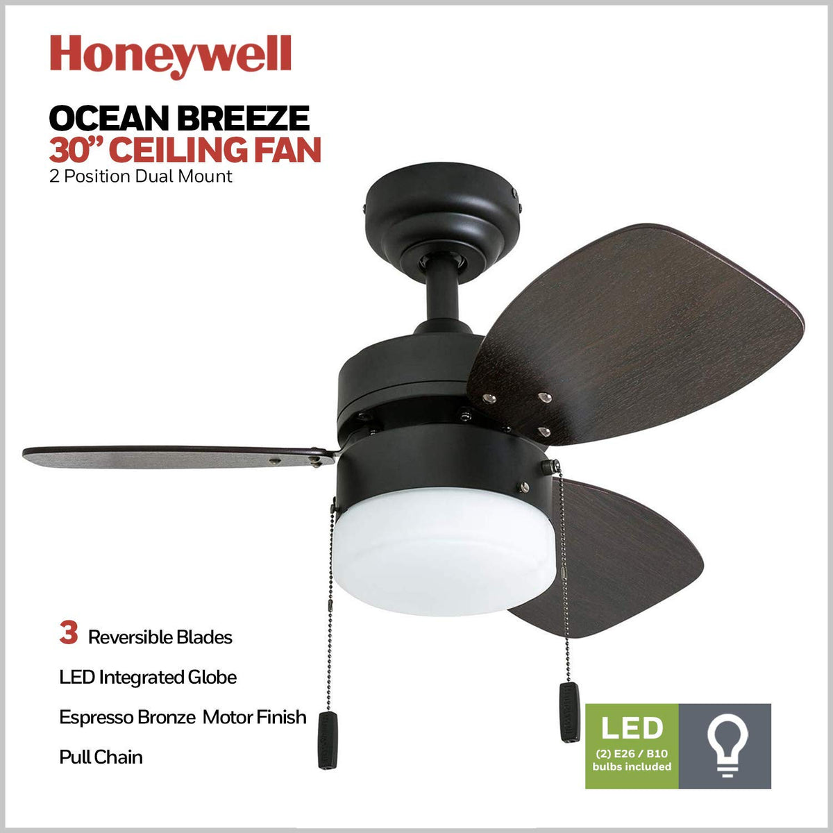 Honeywell Ocean Breeze LED light kit illuminates living space with dimmable LEDs