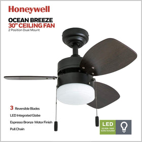 Honeywell Ocean Breeze LED light kit illuminates living space with dimmable LEDs
