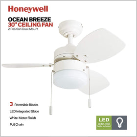 Honeywell Ocean Breeze light diffuser with frosted glass glow