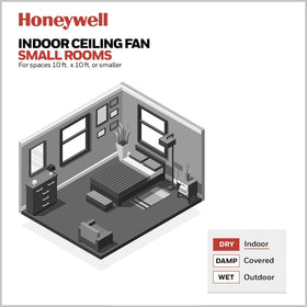 Honeywell Ocean Breeze light oak blades complement warm interiors