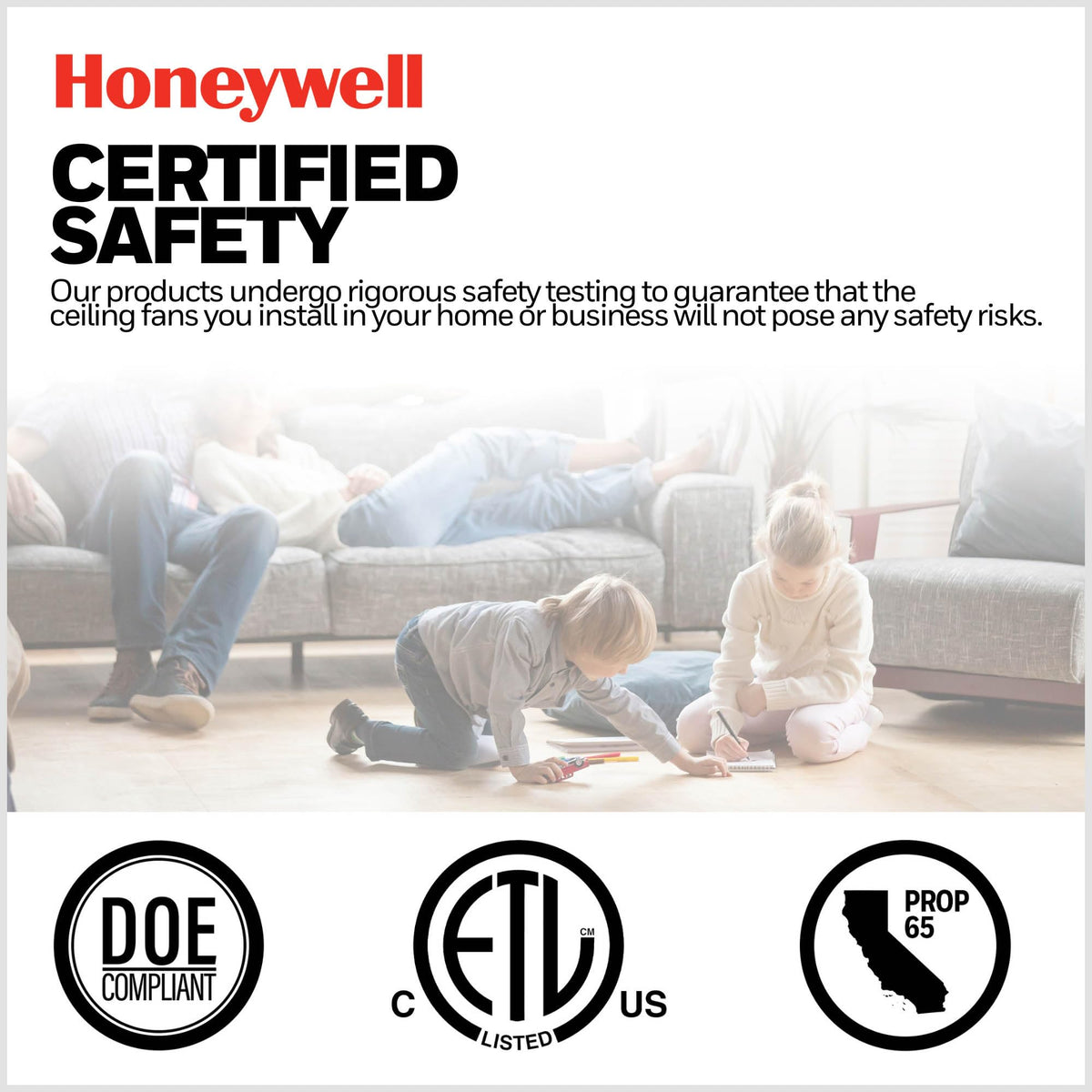Honeywell Palm Island bronze-finish showcases a warm, tropical style for porches or living areas.