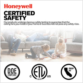 Honeywell Palm Island bronze-finish showcases a warm, tropical style for porches or living areas.