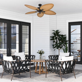 Honeywell Palm Island includes a 4-inch downrod for standard mounting.