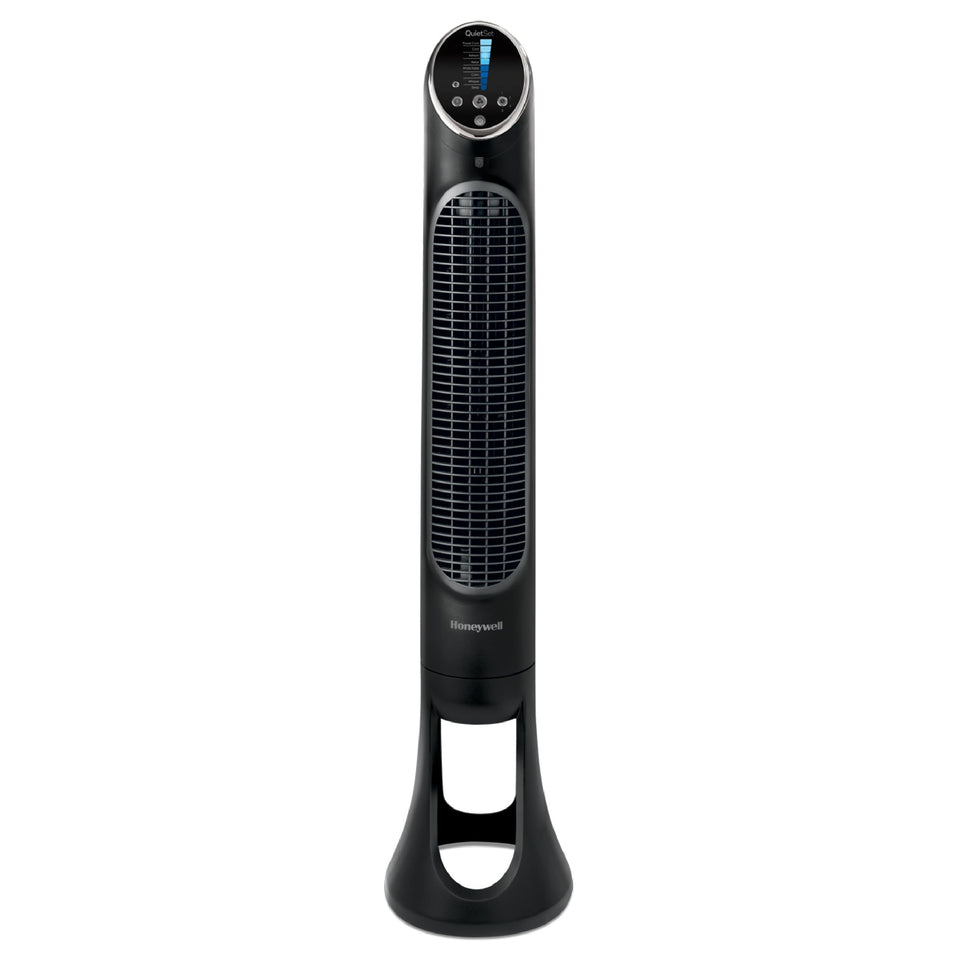 Honeywell QuietSet HYF290B front view, compact tower fan delivers quiet room cooling