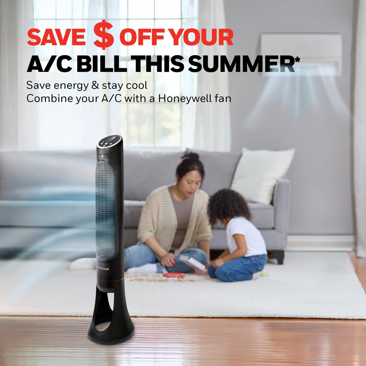 Quiet operation of Honeywell QuietSet tower fan suitable for bedrooms and offices