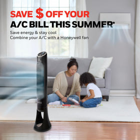 Quiet operation of Honeywell QuietSet tower fan suitable for bedrooms and offices