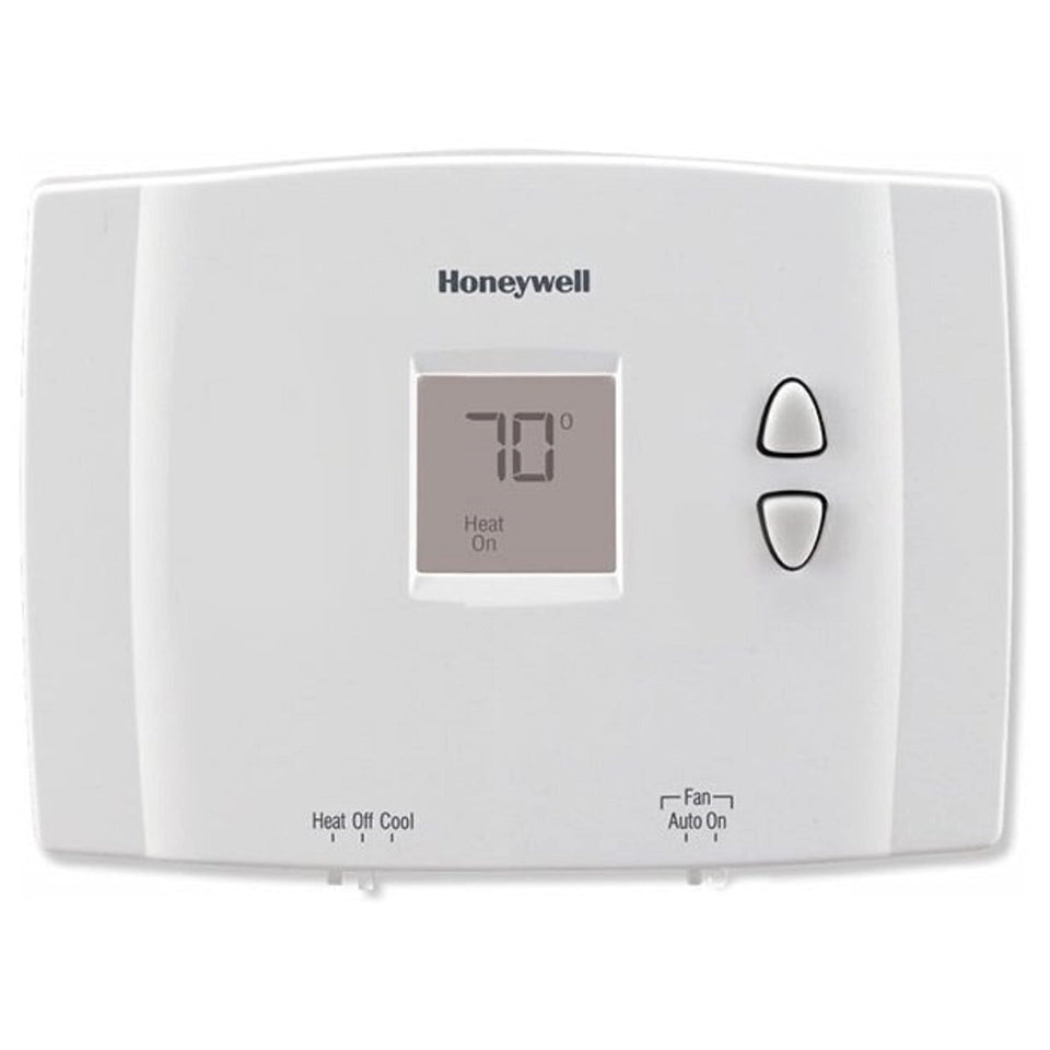 Honeywell RTH111B1024 digital display thermostat front view for quick temperature checks