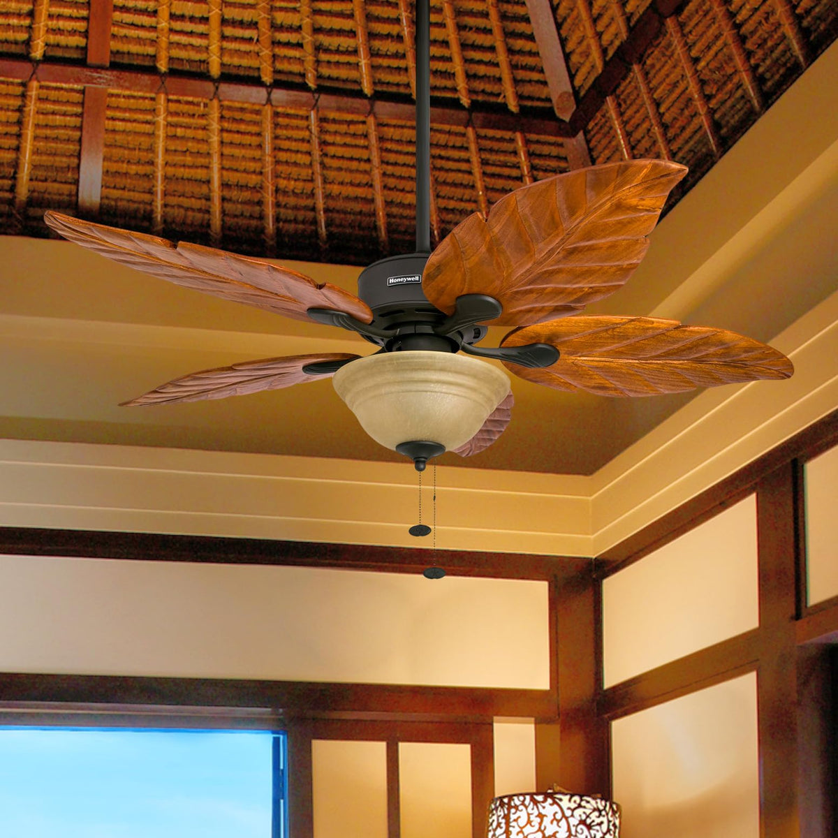 Honeywell Sabal Palm dual-mount design for standard and vaulted ceilings