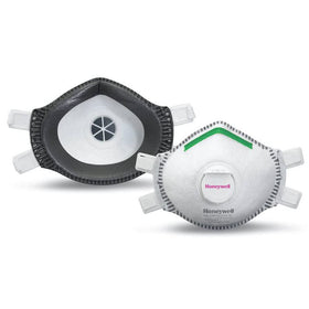 Honeywell SAF-T-Fit Plus mask front view showing secure P100 protection for lead paint work