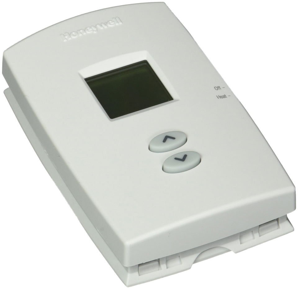 Honeywell TH1100DV1000 backlit display shows ambient room temperature for easy readings