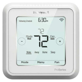 Honeywell TH6320ZW2003 front view highlighting modern, easy-to-use thermostat for smart home control.