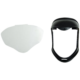 Dual-position headgear lets the visor sit closer or farther for preference.