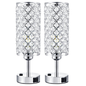 Two lamps create balanced, stylish symmetry on a shared nightstand.