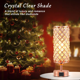 Hong-in crystal lamp with 3-way touch dimming for easy brightness control
