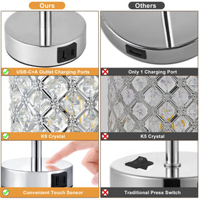 Hong-in crystal lamp enhances living room decor with modern sparkle.