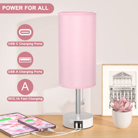 Hong-in pink lamp includes a 6W LED bulb for efficient lighting.