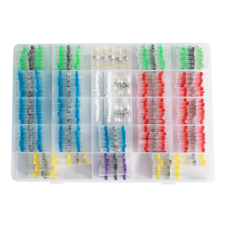 hongdounangguo 400pcs solder connectors with heat shrink pack for quick, solderless wire joints