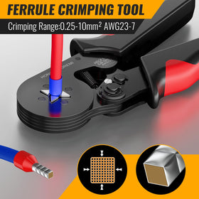 Hongeduoremi eight sizes ferrules for 0.5–10 mm² cables.