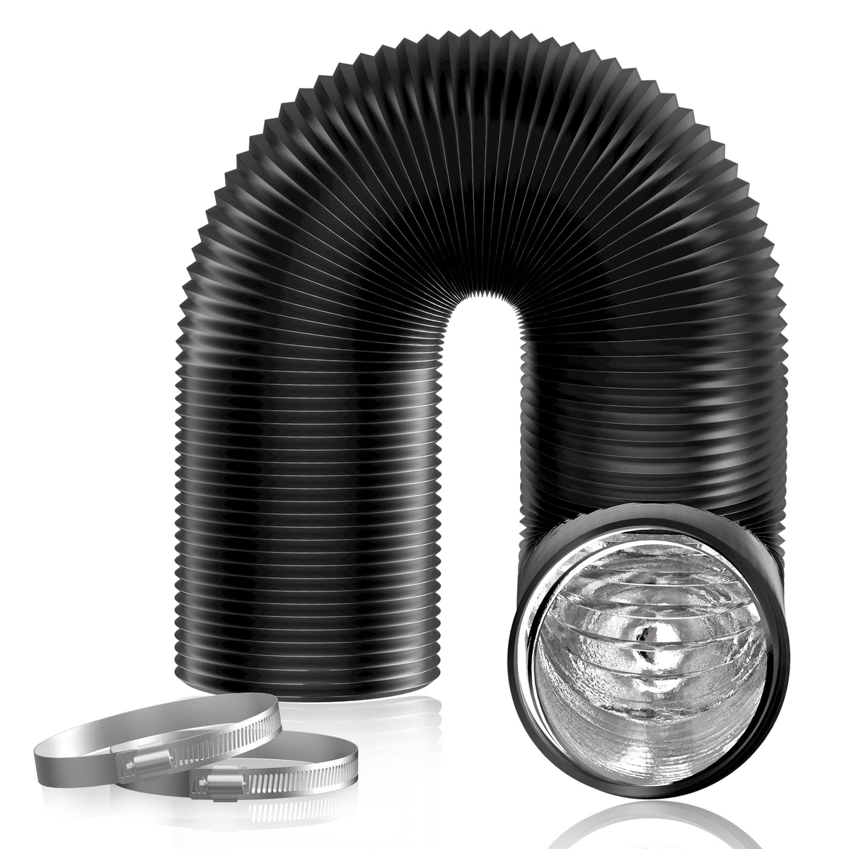 Hon&Guan 6-inch ducting can be cut to fit custom layouts.