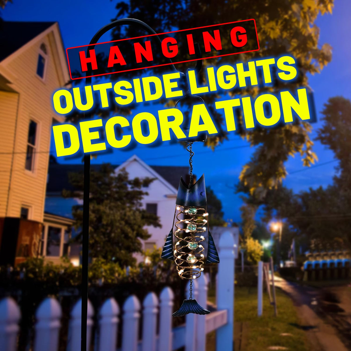 HONGLAND hanging lanterns enhance patio ambiance and security