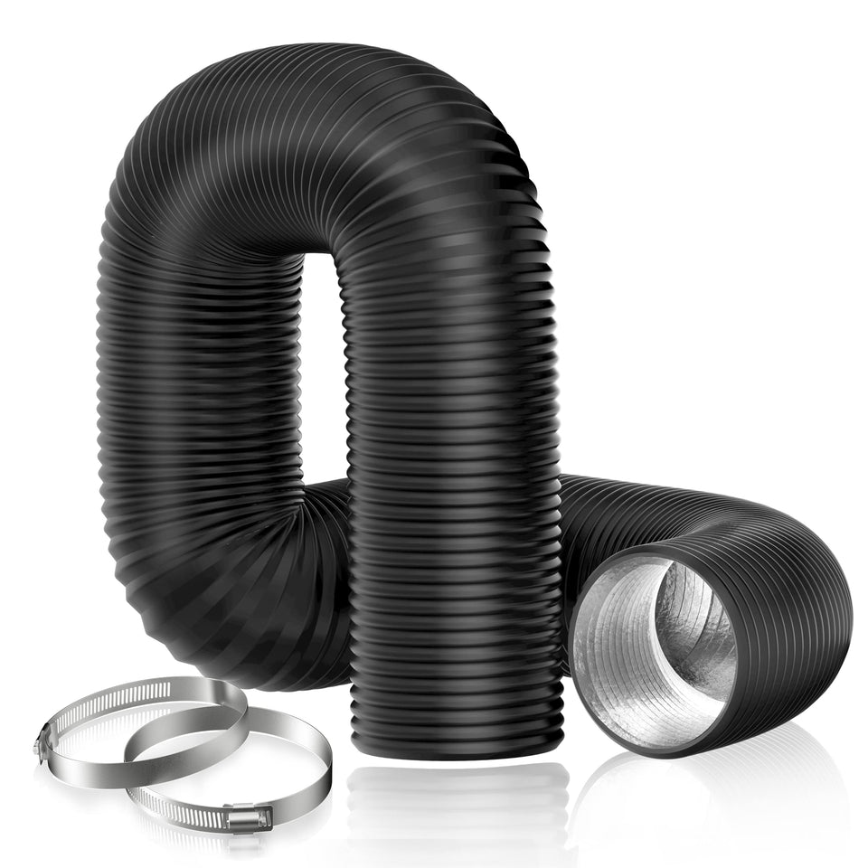 Hon&Guan 4in-8ft insulated duct shown for efficient HVAC ventilation.