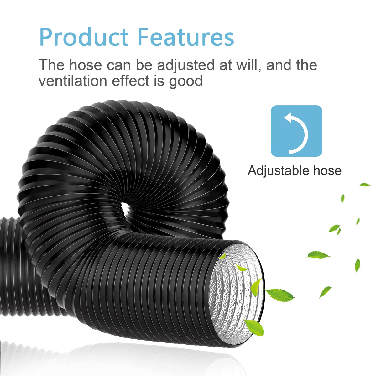 Hon&Guan 8-inch ducting used for kitchen exhaust and carbon filters.