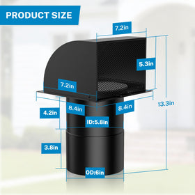 Hon&Guan easy-installation-vent-cover simplifies exterior mounting for many spaces.