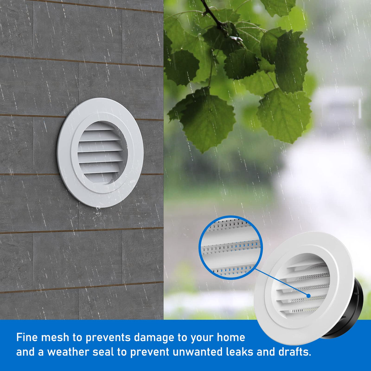 Hon&Guan soffit vent detachable panel and black sleeves for easy maintenance.