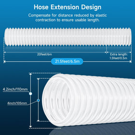 Hon&Guan 4-inch hose fits multiple woodworking tools