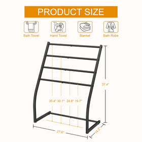 Honiter four-tier rack side view highlighting vertical space.