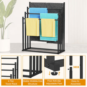 Honiter towel rack easy-assembly setup shown