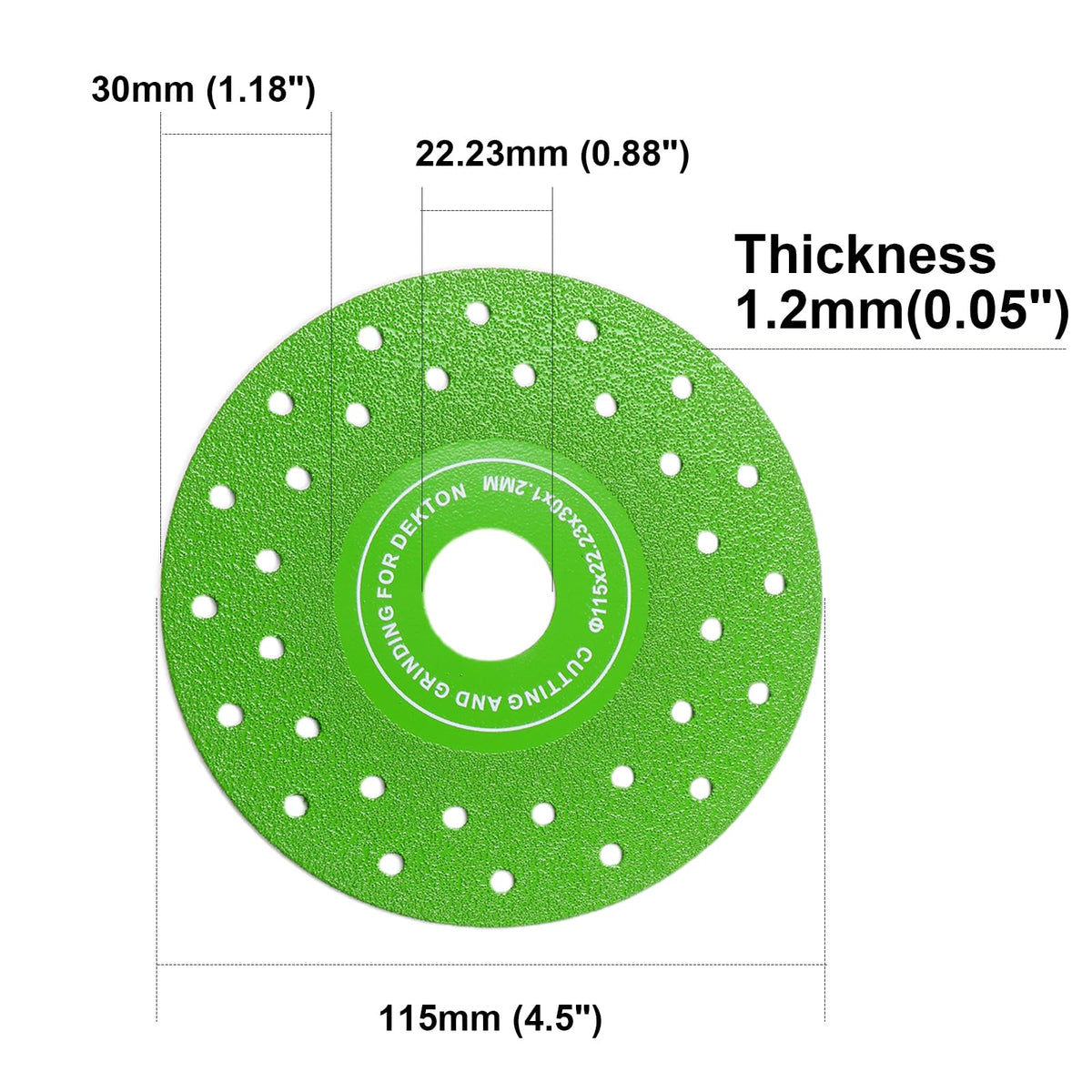 Honkdtyun 4.5-inch disc fits compatible angle grinders for wet or dry use.