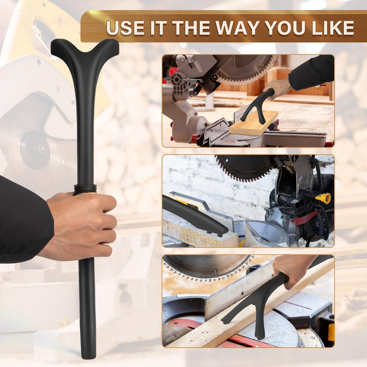 HonL-Fam hold down stick with two forked ends for small piece holding